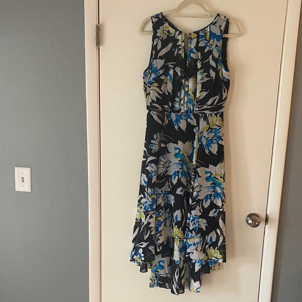 White House Black Market Black and White High Low Sundress